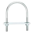 uxcell Round U-Bolts, 4 Set 63mm Inner Width 110mm Length M8 Zinc-Plated Carbon Steel U Clamp Bolt with Nuts and Plates, for Boat Trailer