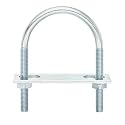 uxcell Round U-Bolts, 6 Set 60mm Inner Width 100mm Length M8 Zinc-Plated Carbon Steel U Clamp Bolt with Nuts and Plates, for Boat Trailer