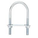 uxcell Round U-Bolts, 6 Set 45mm Inner Width 100mm Length M8 Zinc-Plated Carbon Steel U Clamp Bolt with Nuts and Plates, for Boat Trailer