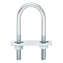 uxcell Round U-Bolts, 8 Set 31mm Inner Width 90mm Length M8 Zinc-Plated Carbon Steel U Clamp Bolt with Nuts and Plates, for Boat Trailer