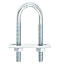 uxcell Round U-Bolts, 8 Set 25mm Inner Width 90mm Length M8 Zinc-Plated Carbon Steel U Clamp Bolt with Nuts and Plates, for Boat Trailer