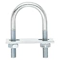 uxcell Round U-Bolts, 8 Set 35mm Inner Wd 75mm L M8 with Nuts and Plates