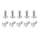 uxcell Square Head Bolt, 10pcs M6x16mm Fully Thread Carbon Steel Grade 4.8 Square Machine Screws
