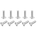 uxcell Square Head Bolt, 20pcs M6 x 20mm Fully Thread Carbon Steel Grade 4.8 Square Machine Screws