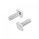 uxcell Square Head Bolt, 2pcs M6x16mm Fully Thread 304 Stainless Steel Grade C Square Machine Screws