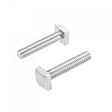 uxcell Square Head Bolt, 2pcs M6x30mm Fully Thread 304 Stainless Steel Grade C Square Machine Screws