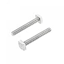 uxcell Square Head Bolt, 2pcs M6x40mm Fully Thread 304 Stainless Steel Grade C Square Machine Screws