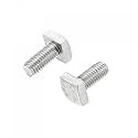 uxcell Square Head Bolt, 2pcs M8x16mm Fully Thread 304 Stainless Steel Grade C Square Machine Screws