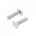 uxcell Square Head Bolt, 2pcs M8x25mm Fully Thread 304 Stainless Steel Grade C Square Machine Screws