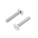 uxcell Square Head Bolt, 2pcs M8x40mm Fully Thread 304 Stainless Steel Grade C Square Machine Screws