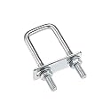 uxcell Square U-Bolts 1"(25mm) Inner Width 90mm Length Carbon Steel M8 with Nuts, Frame Plate, Round Washers