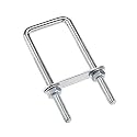 uxcell Square U-Bolts 1-5/8"(40mm) Inner Width 120mm Length Carbon Steel M8 with Nuts, Frame Plate, Round Washers