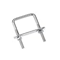uxcell Square U-Bolts 1-5/8"(42mm) Inner Width Carbon Steel M6 with Nuts, Frame Plate, Round Washers 2 Set