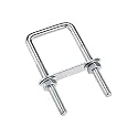uxcell Square U-Bolts 1-5/8"(40mm) Inner Width Carbon Steel M8 with Nuts, Frame Plate, Round Washers