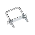 uxcell Square U-Bolts 2"(50mm) Inner Width Carbon Steel M8 with Nuts, Frame Plate, Round Washers