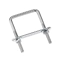 uxcell Square U-Bolts 2"(50mm) Inner Width Carbon Steel M6 with Nuts, Frame Plate, Round Washers 2 Set