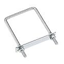 uxcell Square U-Bolts 3-1/8"(80mm) Inner Width Carbon Steel M8 with Nuts, Frame Plate, Round Washers