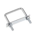uxcell Square U-Bolts 3-1/4"(82mm) Inner Width Carbon Steel M8 with Nuts, Frame Plate, Round Washers