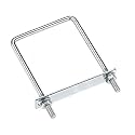 uxcell Square U-Bolts 3-1/2"(100mm) Inner Width 150mm Length Carbon Steel M8 with Nuts, Frame Plate, Round Washers