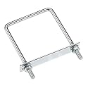 uxcell Square U-Bolts 3-1/2"(90mm) Inner Width Carbon Steel M8 with Nuts, Frame Plate, Round Washers