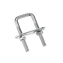 uxcell Square U-Bolts 3/4"(20mm) Inner Width Carbon Steel M6 with Nuts, Frame Plate, Round Washers 2 Set