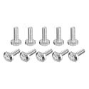 uxcell T-Slot Bolts, 10pcs M5x16mm T Slot Drop-in Stud Sliding Bolts 304 Stainless Steel T Shape Screws for T Track