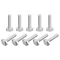 uxcell T-Slot Bolts, 10pcs M5x25mm T Slot Drop-in Stud Sliding Bolts 304 Stainless Steel T Shape Screws for T Track