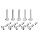 uxcell T-Slot Bolts, 10pcs M5x30mm T Slot Drop-in Stud Sliding Bolts 304 Stainless Steel T Shape Screws for T Track