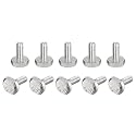 uxcell T-Slot Bolts, 10pcs M6x16mm T Slot Drop-in Stud Sliding Bolts 304 Stainless Steel T Shape Screws for T Track