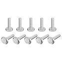 uxcell T-Slot Bolts, 10pcs M6x25mm T Slot Drop-in Stud Sliding Bolts 304 Stainless Steel T Shape Screws for T Track