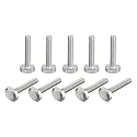 uxcell T-Slot Bolts, 10pcs M6x35mm T Slot Drop-in Stud Sliding Bolts 304 Stainless Steel T Shape Screws for T Track