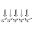 uxcell T-Slot Bolts, 20pcs M5x20mm T Slot Drop-in Stud Sliding Bolts 304 Stainless Steel T Shape Screws for T Track