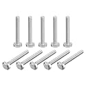 uxcell T-Slot Bolts, 20pcs M5x40mm T Slot Drop-in Stud Sliding Bolts 304 Stainless Steel T Shape Screws for T Track