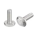 uxcell T-Slot Bolts, 2pcs M10x30mm T Slot Drop-in Stud Sliding Bolts 304 Stainless Steel T Shape Screws for T Track