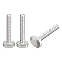 uxcell T-Slot Bolts, 3pcs M6x40mm T Slot Drop-in Stud Sliding Bolts 304 Stainless Steel T Shape Screws for T Track