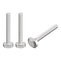 uxcell T-Slot Bolts, 3pcs M6x50mm T Slot Drop-in Stud Sliding Bolts 304 Stainless Steel T Shape Screws for T Track