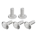 uxcell T-Slot Bolts, 5pcs M10x25mm T Slot Drop-in Stud Sliding Bolts 304 Stainless Steel T Shape Screws for T Track