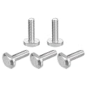 uxcell T-Slot Bolts, 5pcs M10x35mm T Slot Drop-in Stud Sliding Bolts 304 Stainless Steel T Shape Screws for T Track