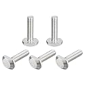 uxcell T-Slot Bolts, 5pcs M10x40mm T Slot Drop-in Stud Sliding Bolts 304 Stainless Steel T Shape Screws for T Track