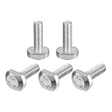 uxcell T-Slot Bolts, 5pcs M5x16mm T Slot Drop-in Stud Sliding Bolts 304 Stainless Steel T Shape Screws for T Track
