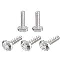uxcell T-Slot Bolts, 5pcs M5x20mm T Slot Drop-in Stud Sliding Bolts 304 Stainless Steel T Shape Screws for T Track