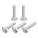 uxcell T-Slot Bolts, 5pcs M5x25mm T Slot Drop-in Stud Sliding Bolts 304 Stainless Steel T Shape Screws for T Track