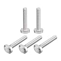 uxcell T-Slot Bolts, 5pcs M5x30mm T Slot Drop-in Stud Sliding Bolts 304 Stainless Steel T Shape Screws for T Track