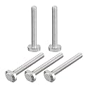 uxcell T-Slot Bolts, 5pcs M5x40mm T Slot Drop-in Stud Sliding Bolts 304 Stainless Steel T Shape Screws for T Track
