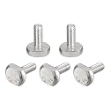uxcell T-Slot Bolts, 5pcs M6x16mm T Slot Drop-in Stud Sliding Bolts 304 Stainless Steel T Shape Screws for T Track