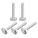uxcell T-Slot Bolts, 5pcs M6x40mm T Slot Drop-in Stud Sliding Bolts 304 Stainless Steel T Shape Screws for T Track