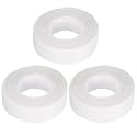 uxcell Waterproof Seal Caulk Strip Tape Self Adhesive 0.87" W x 10.5'L PVC Sealing Tape for Kitchen Bathroom White 3Pcs