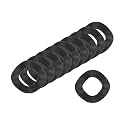 uxcell Wave Spring Washer, 100Pcs 0.31"x0.16"x0.01" (ODxIDxT) - Iron Curved Washer for Screw Bolt, Wave Washers Gaskets for Machinery (Black)