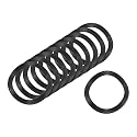 uxcell Wave Spring Washer, 100Pcs 0.98"x0.75"x0.02" (ODxIDxT) - Iron Curved Washer for Screw Bolt, Wave Washers Gaskets for Machinery (Black)