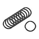 uxcell Wave Spring Washer, 100Pcs 1.54"x1.18"x0.02" (ODxIDxT) - Iron Curved Washer for Screw Bolt, Wave Washers Gaskets for Machinery (Black)